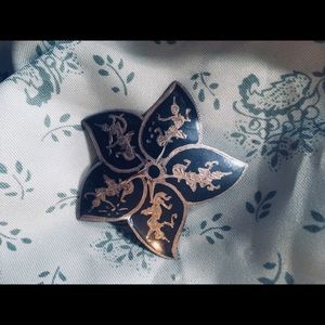 Vintage hand engraved pin